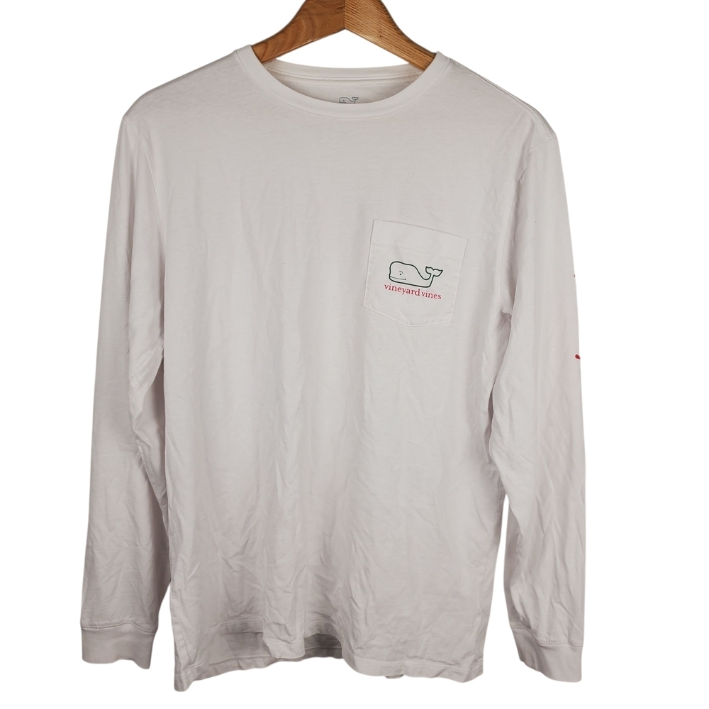 Vineyard Vines Christmas Long Sleeve Tee. "Naughty or Nice." MED. #0208 - Picture 2 of 11